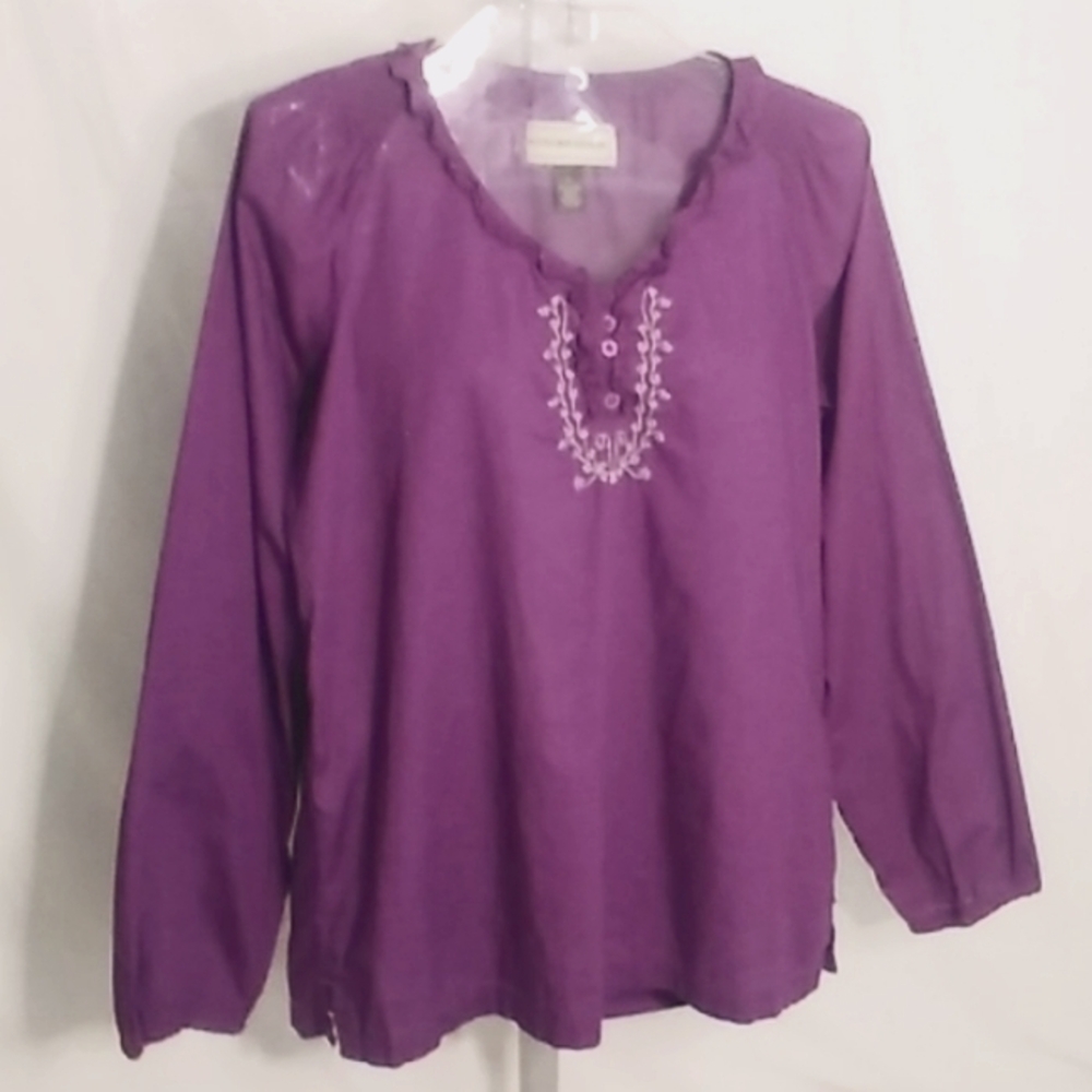 Bit & Bridle embroidered tunic top